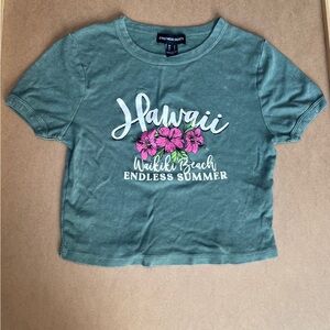 Green Streetwear Society Hawaii baby tee/crop